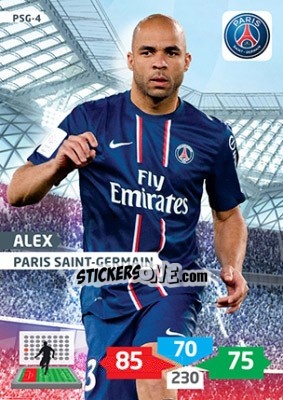 Sticker Alex - FOOT 2013-2014. Adrenalyn XL n. PSG-4 - Panini