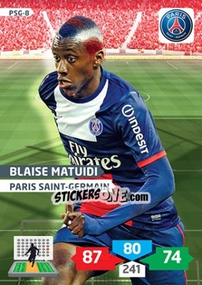 Sticker Blaise Matuidi - FOOT 2013-2014. Adrenalyn XL n. PSG-8 - Panini