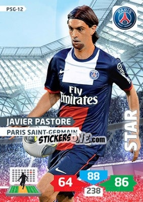 Sticker Javier Pastore - FOOT 2013-2014. Adrenalyn XL n. PSG-12 - Panini