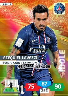 Sticker Ezequiel Lavezzi - FOOT 2013-2014. Adrenalyn XL n. PSG-15 - Panini
