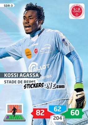 Sticker Kossi Agassa - FOOT 2013-2014. Adrenalyn XL - Panini
