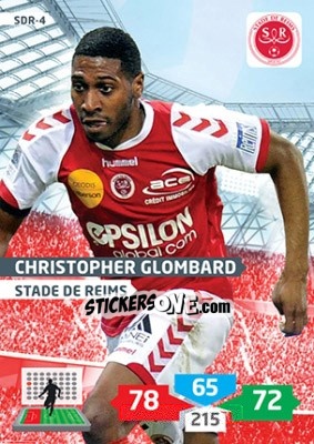 Sticker Christopher Glombard - FOOT 2013-2014. Adrenalyn XL n. SDR-4 - Panini