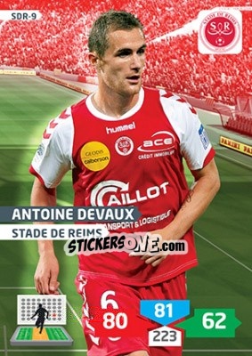 Sticker Antoine Devaux - FOOT 2013-2014. Adrenalyn XL n. SDR-9 - Panini