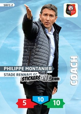 Sticker Philippe Montanier - FOOT 2013-2014. Adrenalyn XL - Panini
