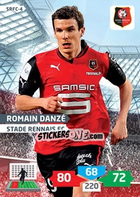 Sticker Romain Danzé - FOOT 2013-2014. Adrenalyn XL n. SRFC-4 - Panini