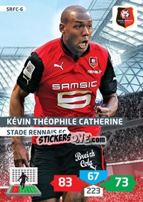 Sticker Kévin Théophile Catherine - FOOT 2013-2014. Adrenalyn XL n. SRFC-6 - Panini