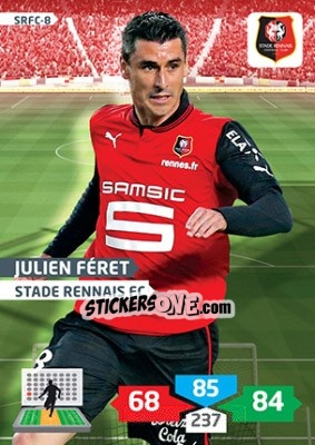 Sticker Julien Féret - FOOT 2013-2014. Adrenalyn XL n. SRFC-8 - Panini