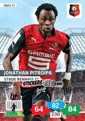 Sticker Jonathan Pitroipa - FOOT 2013-2014. Adrenalyn XL - Panini