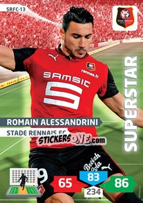 Cromo Romain Alessandrini - FOOT 2013-2014. Adrenalyn XL n. SRFC-13 - Panini