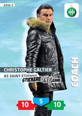 Sticker Christophe Galtier - FOOT 2013-2014. Adrenalyn XL n. ASSE-2 - Panini