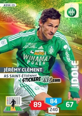 Sticker Jérémy Clément - FOOT 2013-2014. Adrenalyn XL - Panini