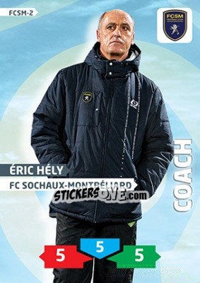 Sticker éric Hély - FOOT 2013-2014. Adrenalyn XL n. FCSM-2 - Panini