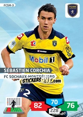 Sticker Sébastien Corchia - FOOT 2013-2014. Adrenalyn XL n. FCSM-3 - Panini
