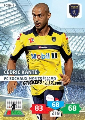 Sticker Cédric Kanté - FOOT 2013-2014. Adrenalyn XL n. FCSM-4 - Panini