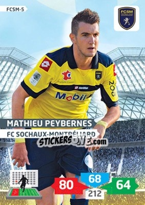 Cromo Mathieu Peybernes - FOOT 2013-2014. Adrenalyn XL - Panini