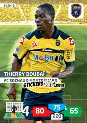 Sticker Thierry Doubaï - FOOT 2013-2014. Adrenalyn XL n. FCSM-8 - Panini