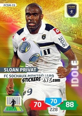 Sticker Sloan Privat - FOOT 2013-2014. Adrenalyn XL n. FCSM-15 - Panini