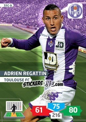 Sticker Adrien Regattin - FOOT 2013-2014. Adrenalyn XL n. TFC-9 - Panini