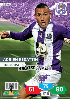 Sticker Adrien Regattin - FOOT 2013-2014. Adrenalyn XL - Panini