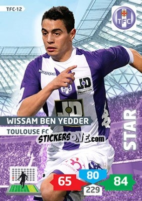 Sticker Wissam Ben Yedder - FOOT 2013-2014. Adrenalyn XL n. TFC-12 - Panini