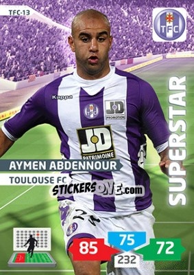 Sticker Aymen Abdennour - FOOT 2013-2014. Adrenalyn XL n. TFC-13 - Panini