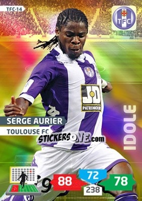 Sticker Serge Aurier - FOOT 2013-2014. Adrenalyn XL n. TFC-14 - Panini
