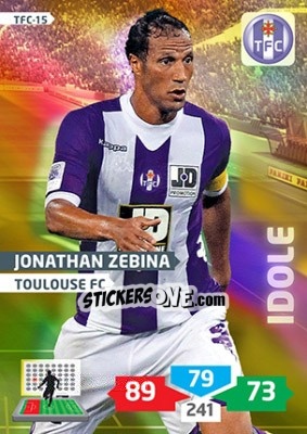 Sticker Jonathan Zebina - FOOT 2013-2014. Adrenalyn XL n. TFC-15 - Panini