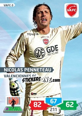 Sticker Nicolas Penneteau - FOOT 2013-2014. Adrenalyn XL n. VAFC-3 - Panini