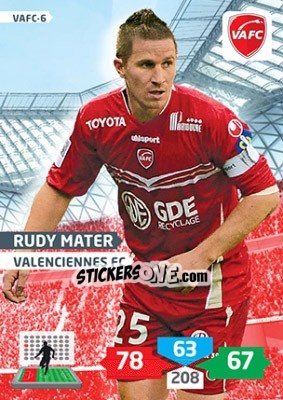 Sticker Rudy Mater - FOOT 2013-2014. Adrenalyn XL n. VAFC-6 - Panini
