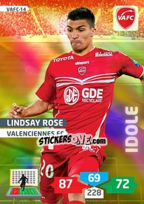 Sticker Lindsay Rose - FOOT 2013-2014. Adrenalyn XL n. VAFC-14 - Panini