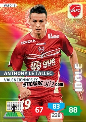 Sticker Anthony Le Tallec - FOOT 2013-2014. Adrenalyn XL n. VAFC-15 - Panini
