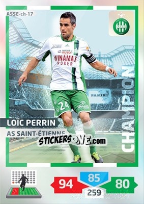 Sticker Loïc Perrin - FOOT 2013-2014. Adrenalyn XL n. ASSE-ch-17 - Panini