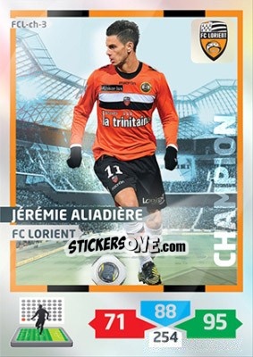 Sticker Jérémie Aliadière - FOOT 2013-2014. Adrenalyn XL n. FCL-ch-3 - Panini