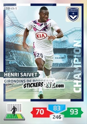 Sticker Henri Saivet - FOOT 2013-2014. Adrenalyn XL n. GDB-ch-1 - Panini