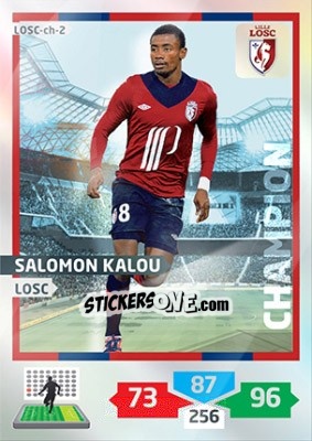Sticker Salomon Kalou - FOOT 2013-2014. Adrenalyn XL n. LOSC-ch-2 - Panini