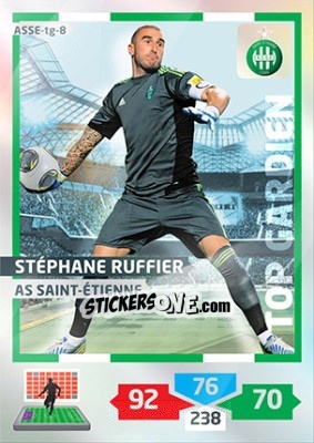 Sticker Stéphane Ruffier - FOOT 2013-2014. Adrenalyn XL - Panini