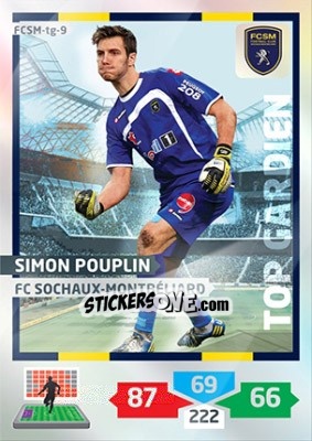 Sticker Simon Pouplin - FOOT 2013-2014. Adrenalyn XL n. FCSM-tg-9 - Panini