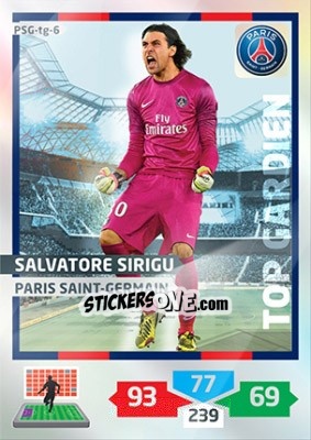 Sticker Salvatore Sirigu - FOOT 2013-2014. Adrenalyn XL n. PSG-tg-6 - Panini