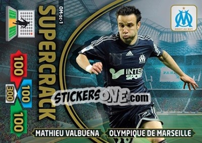 Sticker Mathieu Valbuena - FOOT 2013-2014. Adrenalyn XL n. OM-sc-1 - Panini