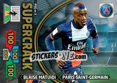 Sticker Blaise Matuidi - FOOT 2013-2014. Adrenalyn XL n. PSG-sc-3 - Panini