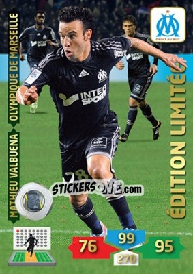 Sticker Mathieu Valbuena - FOOT 2013-2014. Adrenalyn XL n. OM-le-3 - Panini