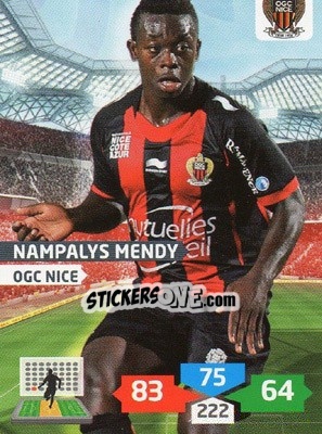 Sticker Nampalys Mendy - FOOT 2013-2014. Adrenalyn XL n. OGCN-up1 - Panini