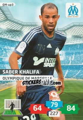 Sticker Saber Khalifa - FOOT 2013-2014. Adrenalyn XL n. OM-up3 - Panini