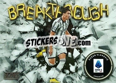 Sticker Dusan Vlahovic - Score Serie A 2022-2023
 n. BR15 - Panini