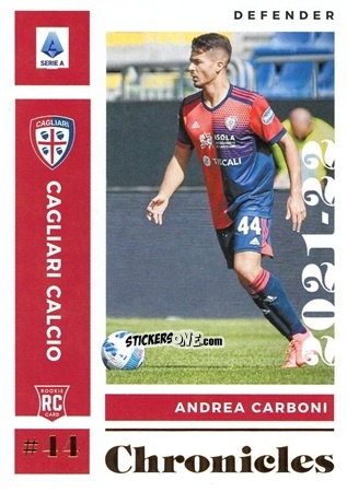Sticker Andrea Carboni - Chronicles Soccer 2021-2022
 n. SA8 - Panini