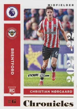 Sticker Christian Norgaard - Chronicles Soccer 2021-2022
 n. PL15 - Panini