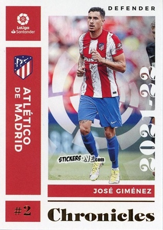 Sticker Jose Gimenez - Chronicles Soccer 2021-2022
 n. LL4 - Panini