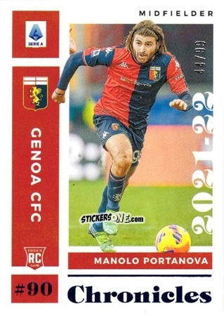 Sticker Manolo Portanova - Chronicles Soccer 2021-2022
 n. SA13 - Panini