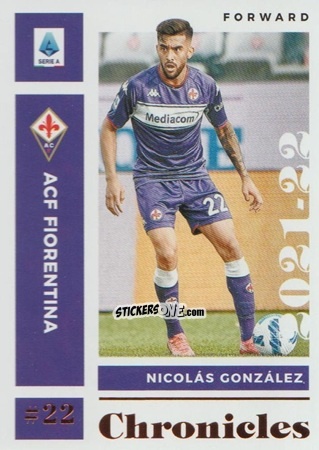 Sticker Nicolas Gonzalez - Chronicles Soccer 2021-2022
 n. SA2 - Panini