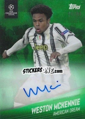 Sticker Weston McKennie - American Dream Giovanni Reyna UEFA Champions League 2020-2021
 n. 25gr - Topps
